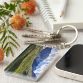 スコットランド、スカイ島のブラックキューリン山 キーホルダー (正面右)