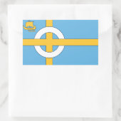 スコットランド，スカイ島の国旗 長方形シール (バッグ)