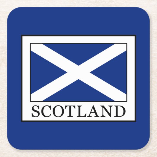 スコットランド スクエアペーパーコースター (正面)