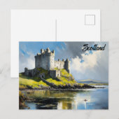 スコットランド スコットランドの城 水彩画 旅行 ポストカード (正面/裏面)