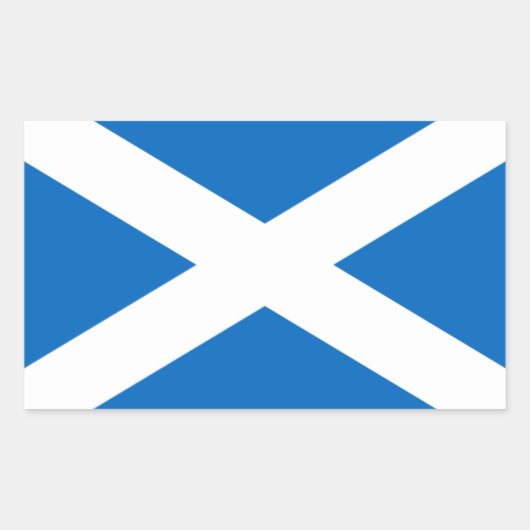 スコットランド/スコットランド国旗のシール 長方形シール (正面)