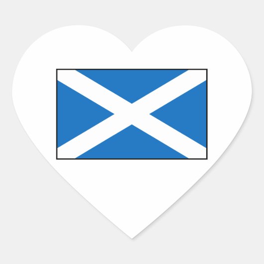 スコットランド – スコットランド国旗 ハートシール (正面)