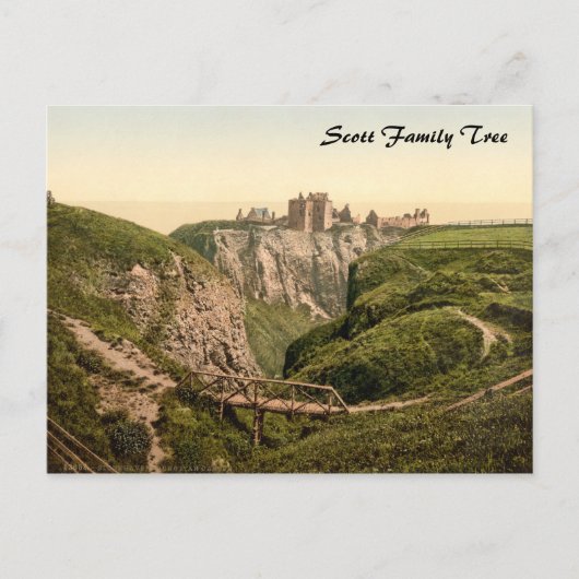 スコットランド・ストーンヘブン・ダノッター城 ポストカード (正面)