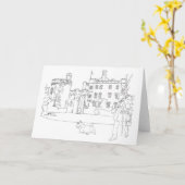 スコットランド，ダルハウシー城 カード (黄色い花)