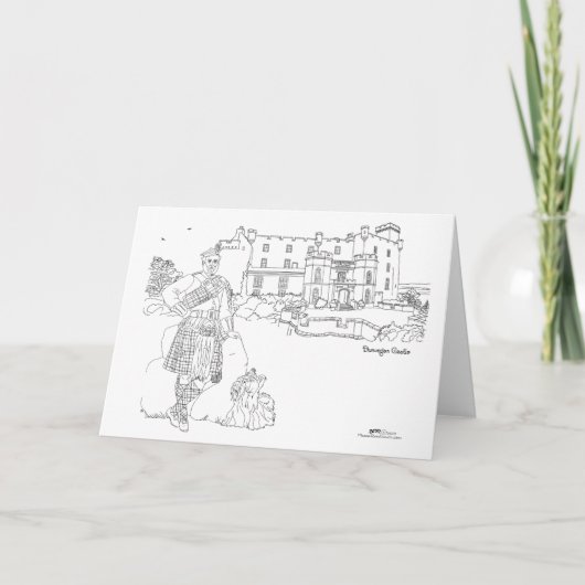 スコットランド，ダンヴィーガン城 カード (正面)