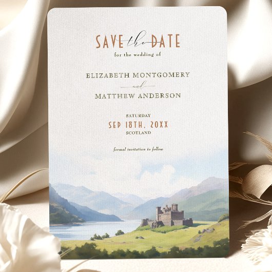 スコットランド・ハイランドの素敵な目的地 招待状