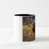 スコットランド、ハイランドキャトルブル ツートーンマグカップ (中央)