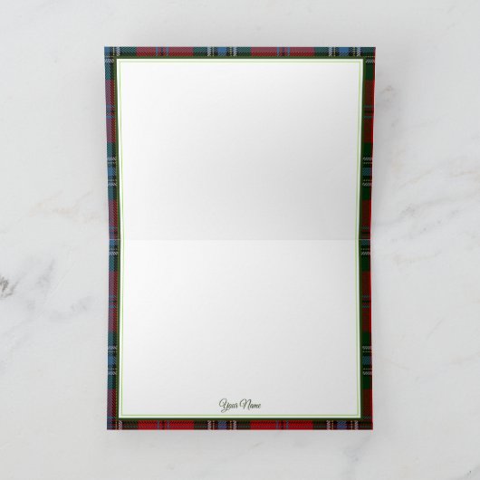 スコットランド・マクリーン氏族の城 タータン・グリーティングカード カード (内部)