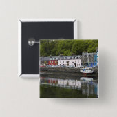 スコットランド·マル島、トバーモリー州ウォーターフロント, 2 缶バッジ (正面&裏面)