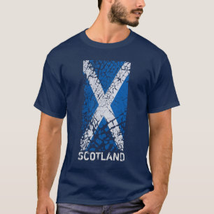 スコットランド + 動揺してなスコットランドの旗 Tシャツ