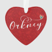 スコットランド，北アイレスハートのオークニー国旗 オーナメント (裏面)
