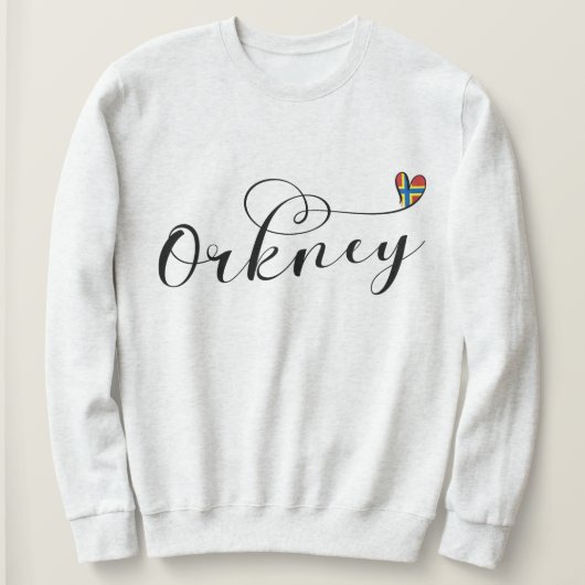 スコットランド,北アイレスハートのオークニー国旗 スウェットシャツ (デザイン正面)