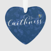 スコットランド，旗のハート オーナメント (正面)