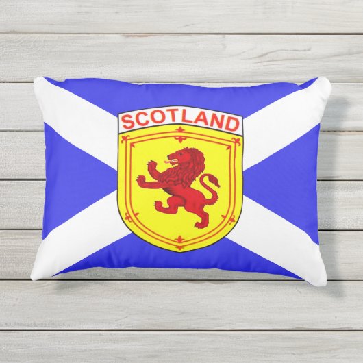 スコットランド、横行ライオン、スコットランドの古代国旗 アウトドアクッション (裏面)