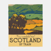 スコットランド「素晴らしい旅のために!」 フリースブランケット (正面)