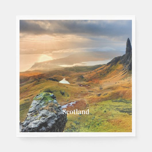 スコットランド、美しい山の風景。 スタンダードランチョンナプキン (正面)
