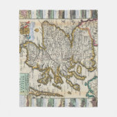 スコットランド(1747年)のヴィンテージの地図 フリースブランケット (正面)
