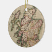 スコットランド(1814年)のヴィンテージの地図 セラミックオーナメント (左)