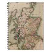 スコットランド(1814年)のヴィンテージの地図 ノートブック (正面)
