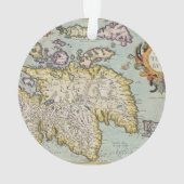 スコットランド| Miliaria Scotiaの地図 オーナメント (裏面)