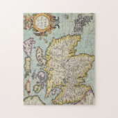 スコットランド| Miliaria Scotiaの地図 ジグソーパズル (縦)