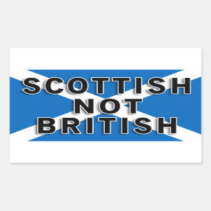スコットランドNot Britishステッカー 長方形シール