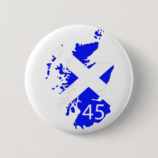 スコットランドSaltireの地図 缶バッジ (正面)