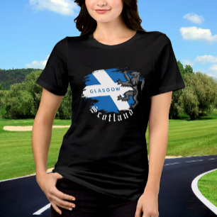スコットランドTシャツ,グラスゴー,ファッション,スコットランドの旗 トライブレンドTシャツ