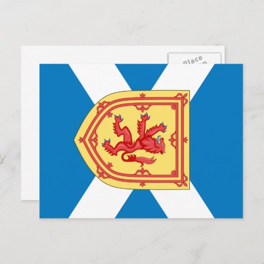 スコットラ王室のンドの武器と国旗 ポストカード (正面/裏面)