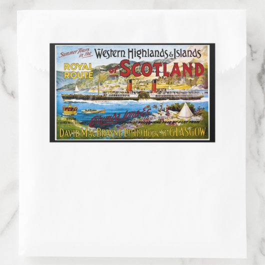 スコットラ王室のンドサマーツアーズヴィンテージのルート 長方形シール (バッグ)