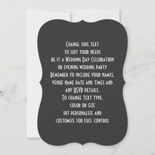 スコットラ結婚ンドのタータンチェック・プレイド・スタグス頭文字 招待状 (裏面)