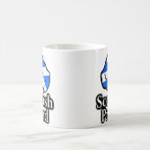 スコットラ誇りを持ったンド国旗の拳 コーヒーマグカップ (中央)