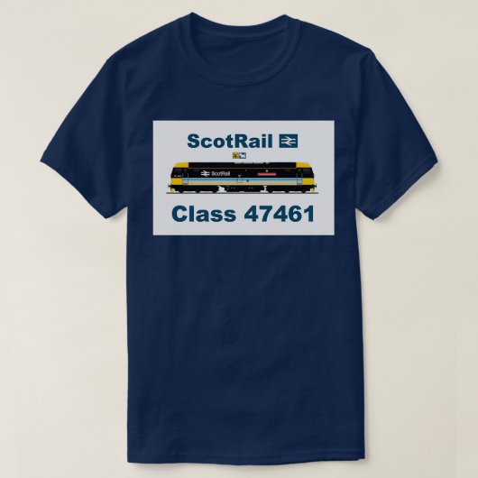 スコットレイルクラス47機関車 Tシャツ (デザイン正面)