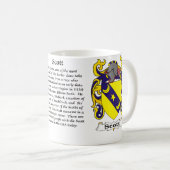 スコット家族の紋章付き外衣マグ コーヒーマグカップ (正面右)