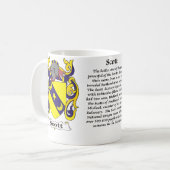 スコット家族の紋章付き外衣マグ コーヒーマグカップ (正面左)