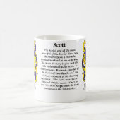 スコット家族の紋章付き外衣マグ コーヒーマグカップ (中央)