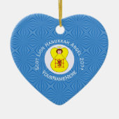 スコット ライオン ランピアント エンジェル ハヌカ 祭り 旗 カスタマイズ セラミックオーナメント (正面)