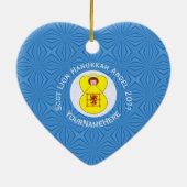 スコット ライオン ランピアント エンジェル ハヌカ 祭り 旗 カスタマイズ セラミックオーナメント (裏面)