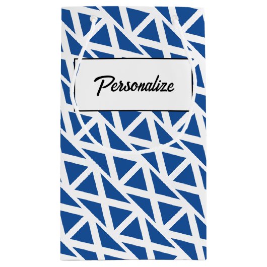 スコッパーソナライズされたティッシュ国旗を持つ抱き枕 スモールペーパーバッグ (裏面)