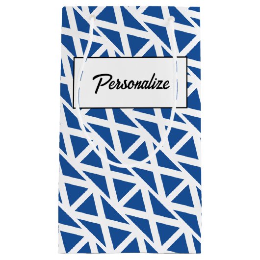 スコッパーソナライズされたティッシュ国旗を持つ抱き枕 スモールペーパーバッグ (正面)