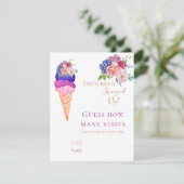 スコップおもしろいゲットゲームのアイスクリームブライダルシャワー エンクロージャーカード (スタンド正面)