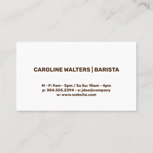 スコップでコーヒー豆を注ぐ |カフェロゴ 名刺 (裏面)