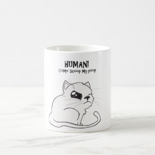 スコップを私のウンチの子猫のコーヒー・マグ来て下さい コーヒーマグカップ