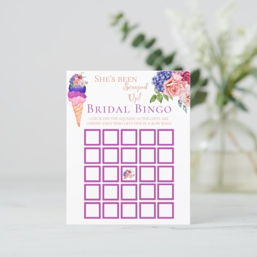 スコップアイスクリームフローラブライダルシャワービンゴゲーム (スタンド正面)