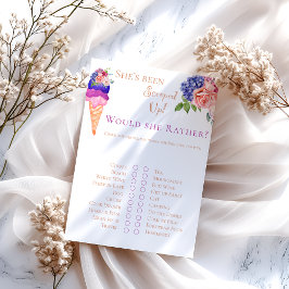 スコップアップアイスクリームフローラブライダルシャワーおもしろいゲーム