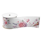 スコップアップウォーターカラーアイスクリームブライダルシャワー サテンリボン (リール)