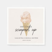 スコップアップウォーターカラーアイスクリームブライダルシャワー スタンダードカクテルナプキン (正面)