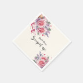 スコップアップウォーターカラーアイスクリームブライダルシャワー スタンダードカクテルナプキン (角)