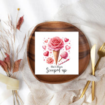 スコップアップウォーターカラーアイスクリームブライダルシャワー