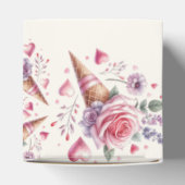 スコップアップウォーターカラーアイスクリームブライダルシャワー フェイバーボックス (上部)